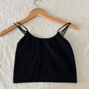 Colsie Black Ribbed Women's Top